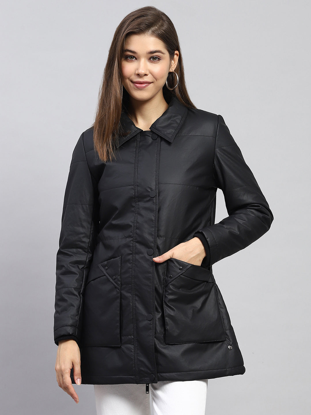 Monte Carlo Women Regular Fit Black Jacket S