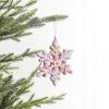 Pink Snowflakes Christmas Ornaments 2024 Home Interior Decoration Cute Resin House New Year's Decoration for Christmas Tree 2025