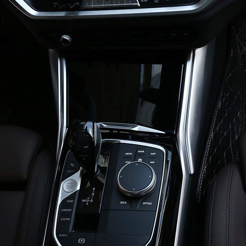 2Pcs Car Interior Center Console Gear Side Decorative Strip Cover Trim Stickers Accessories For BMW 3 Series G20