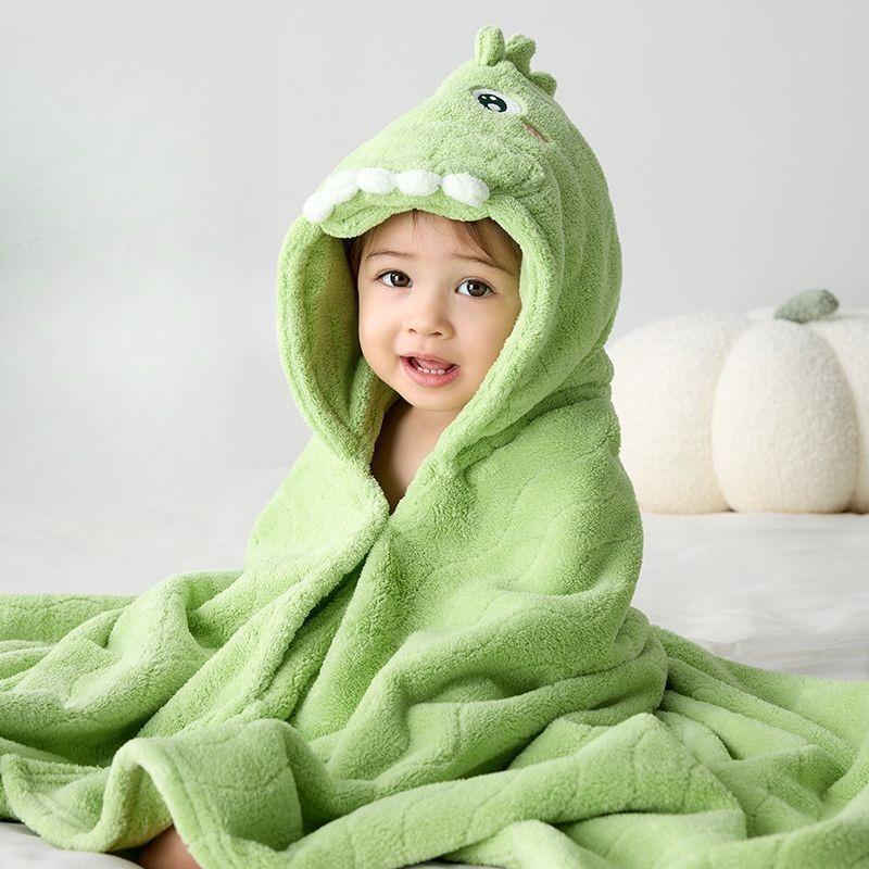 Children's Bath Towels Boys and Girls Wearable Cape Baby Bathrobe Bath Quick-drying Absorbent Wrap