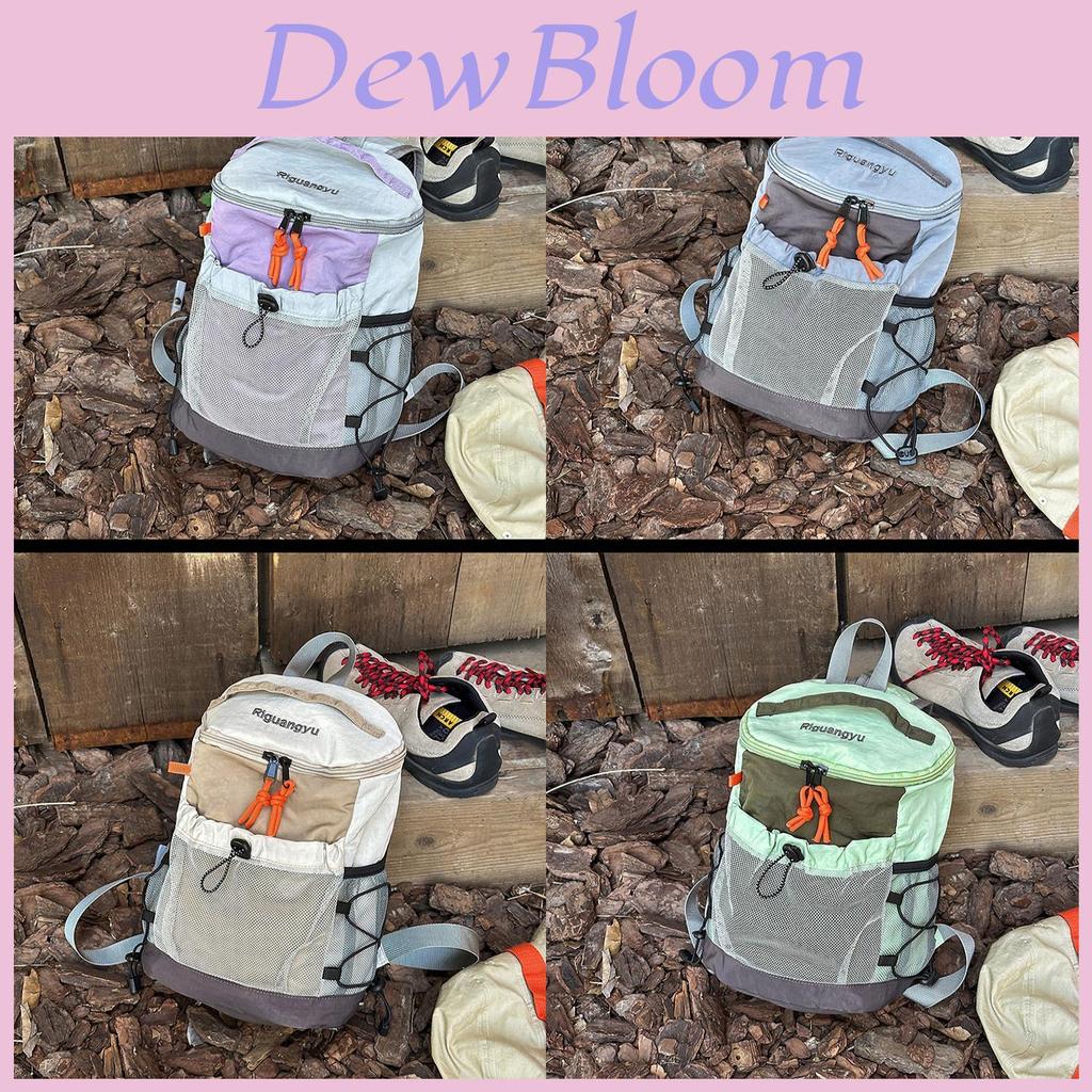 Mountain Range Nylon Drawstring Backpack For Casual Travel And Hiking