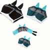 Breathable Mesh Horse Fly Mask with Ears - Mosquito-Proof and Comfortable.