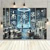 Futuristic Tech Lab Backdrop, STEM Classroom & Science Fair Decor