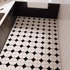 Colorful Polka Dot Kitchen Carpet Oil Stain Resistant Cuttable PVC Leather Rug Fashion Art Home Decorative Balcony Floor Mat  