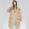 Women's Long Winter Toggle Down Jacket