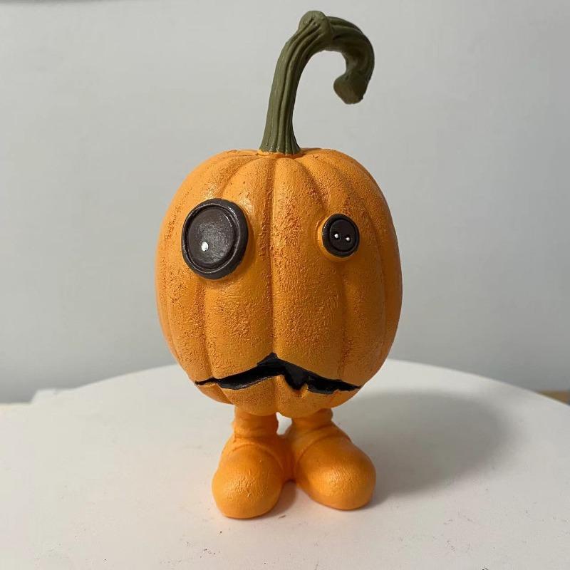 Statuie de grădină Om Dovleac de Halloween Nou Ornament de masă Artizanat din rășină Decorațiune creativă