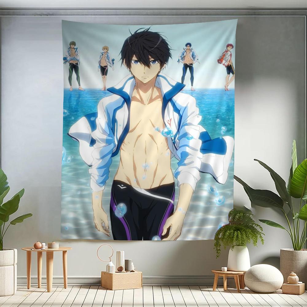 Colorful Anime Free Tapestry Wall Hanging Hippie Features Bohemian Mandala Elements Wall Hanging Sheets for HomeDorm Decor