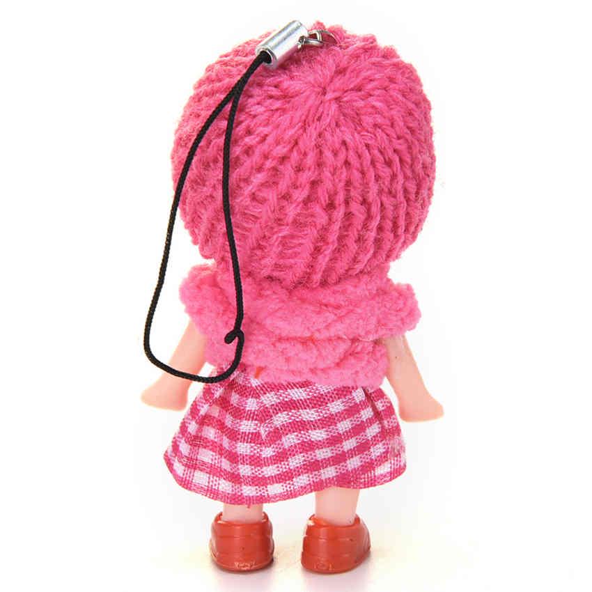 Kids Toy Interactive Baby Dolls Mini Doll Gift For Children Cute Key Hanger Mobile Phone Accessories
