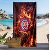 Prosop de Plajă cu Imprimeu Burnley Football, Prosop Mare Moale cu Uscare Rapidă pentru Plajă Camping Piscine