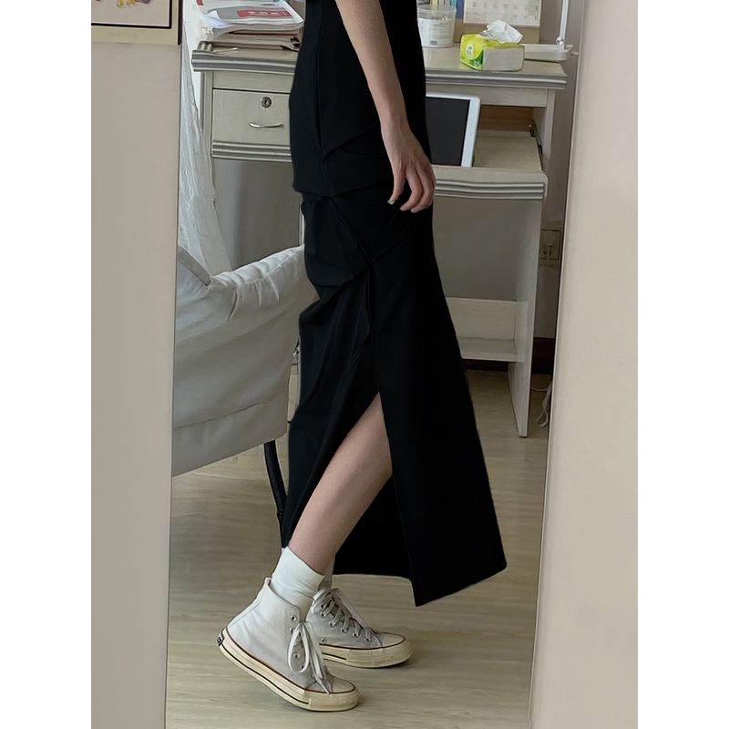 

mm Thin Fat Sister Pear Shapes Bodycon Dress Parka Black 4XL