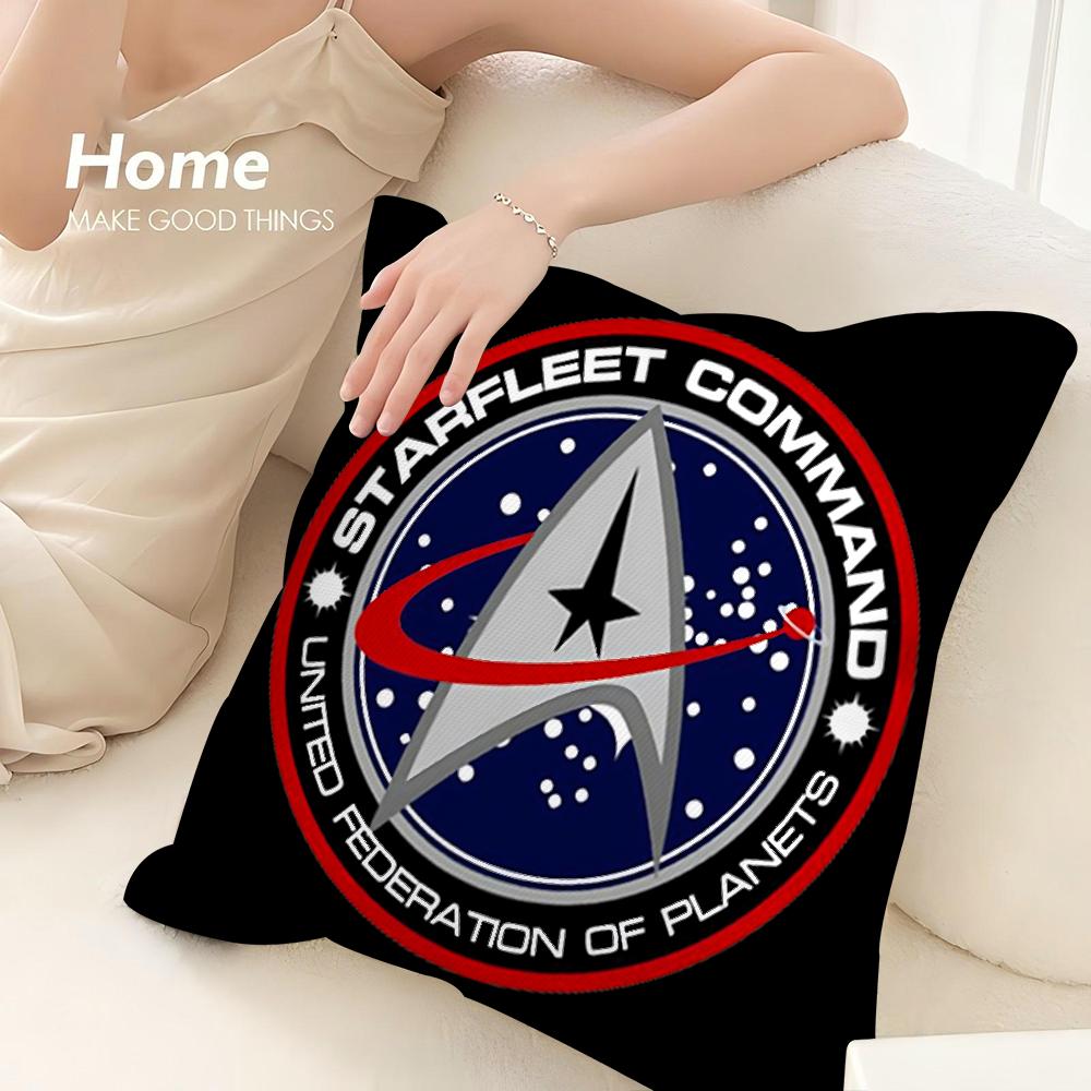 S-Star T-Trek Schiff Film Kissenbezug Sofa Dekorativ Zuhause Doppelseitiger Druck Plüsch Quadratische Wurfkissenbezüge Kissen Dekor