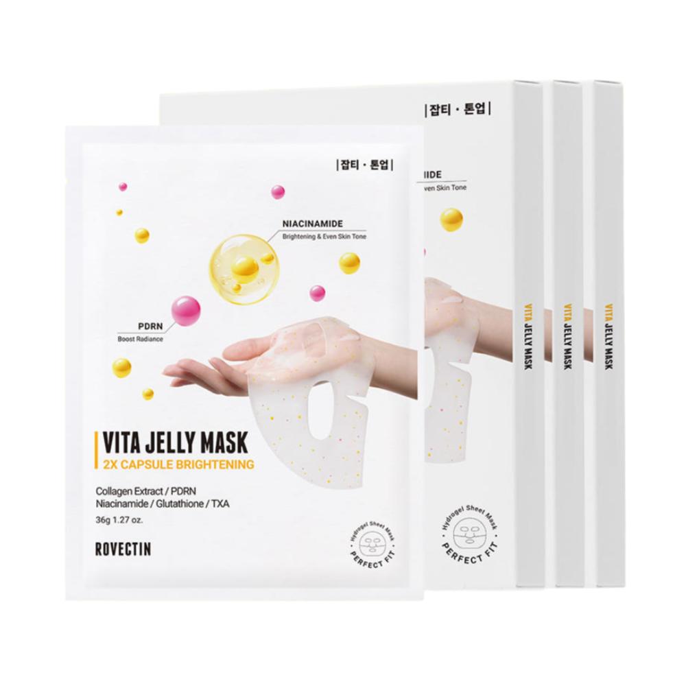 ROVECTIN Vita Jelly Mask Double Capsule Brightening 3 BOX Total 9 Sheets