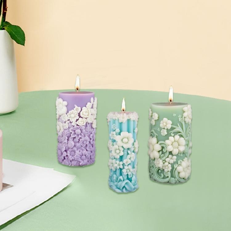 Floral Cake Candle Silicone Mould Multifunctional Kitchen Craft Tool Spring Decoration for Creators