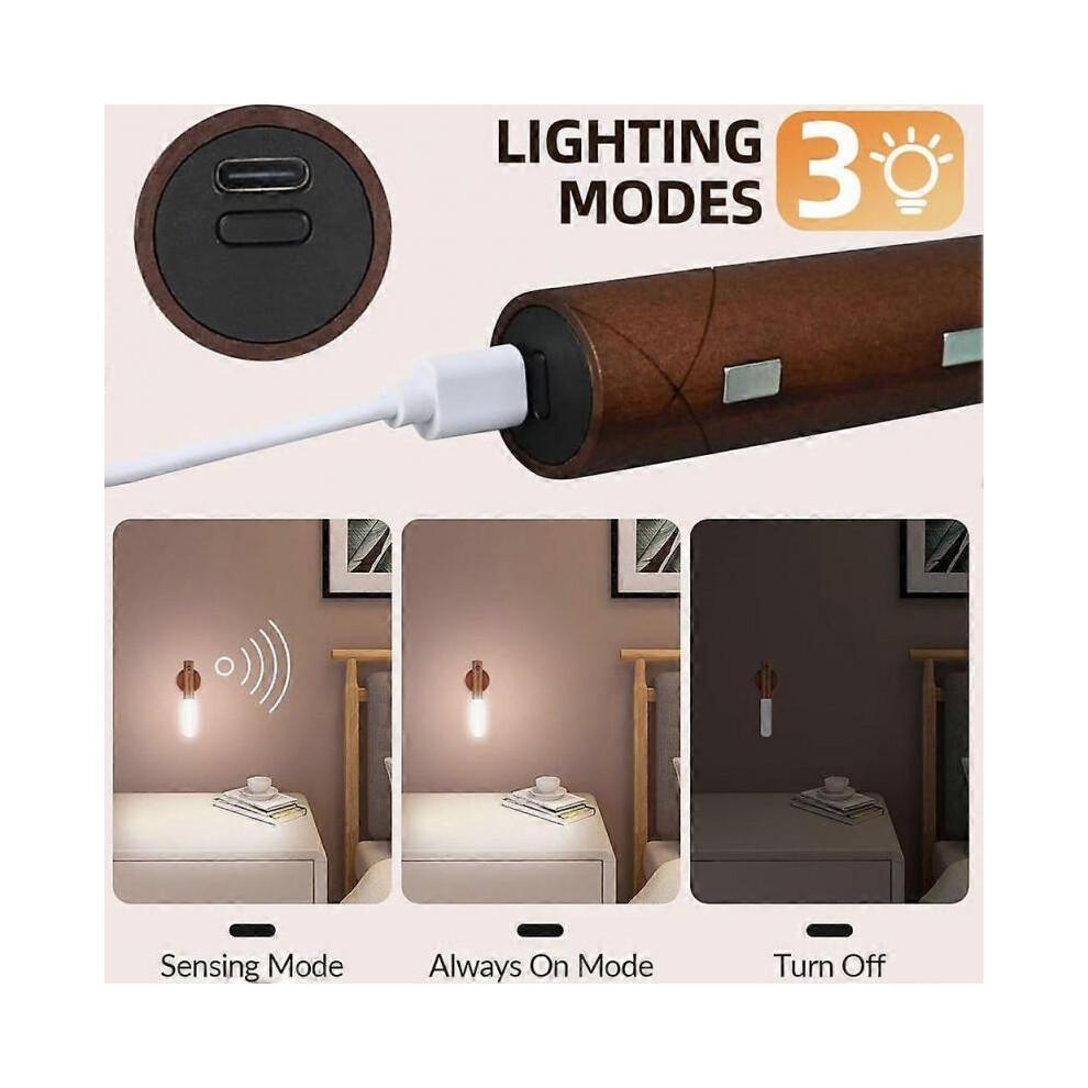 Motion Sensor Night Light Stepless Dimming Usb Rechargeable Magnetic Led Wall Light Wall Lamp for Bedroom Stair Hallway Kitchen