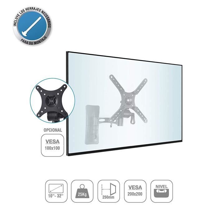 Tm Electron TMSLC272 Support Mural Universel pour télévision Noir 1235