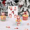 50 Stück Weihnachten Cupcake Backwerkzeug Tassenblech Cartoon Rentier Schneemann Muffin Kuchen Papierförmchen Weihnachten Party Dekoration
