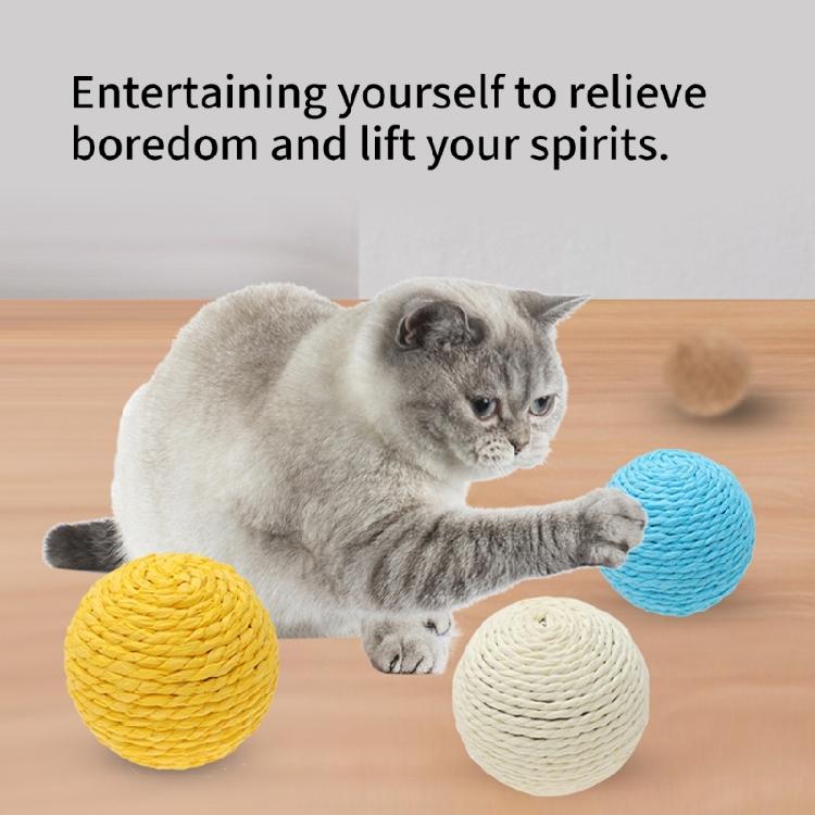 Cats Interactive Sisal Ball Safe Ball for Kitten Cats Interactive Cats Toy Interactive Ball Sisal Toy