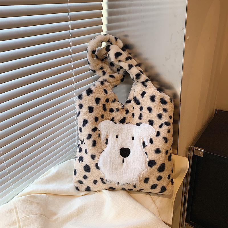 Tooxika осенне-зимняя высококачественная меховая сумка с леопардовым принтом, модная сумка через плечо с плюшевым щенком