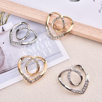 Herz Schalbroschen Seidenschal Schnalle Brosche Damen Schalring Clip