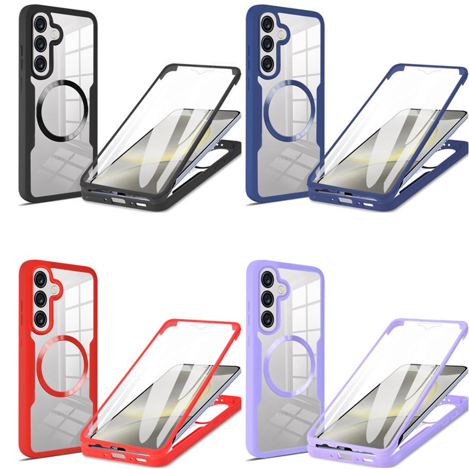 Magnetic Adsorption Transparent Case for Samsung S26/S25FE/S22/S24/S23 Ultra/A17/A16A - Full Coverage