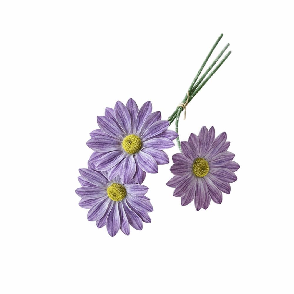 3PCS/Bundle 3D Printed Simulation Flower Chrysanthemum Multicolor Faux Flower Wedding Decor