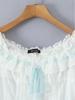 Lace Trim One-Shoulder Camisole - Color Block Slimming Button-Down for Women
