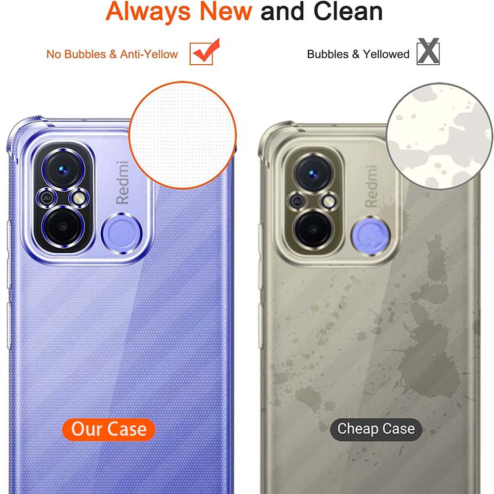 Ultradünne durchsichtige stoßfeste weiche TPU-Hülle für Xiaomi Redmi 13C 12C Note 12 11 10 Pro 12S 11E 11T 11S 10S 10A 10C Coque