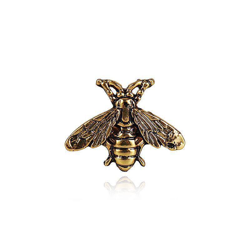 Unisex Vintage Silver Bee Brooch Pin – Stylish Lapel/Suit Accessory