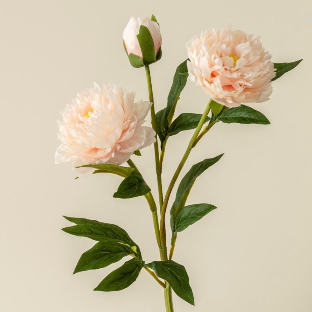 New 75CM Peony Silk Flowers Table Decor 3 Heads Simulation Flowers DIY Long Branch Artificial Peony Bouquet Gifts