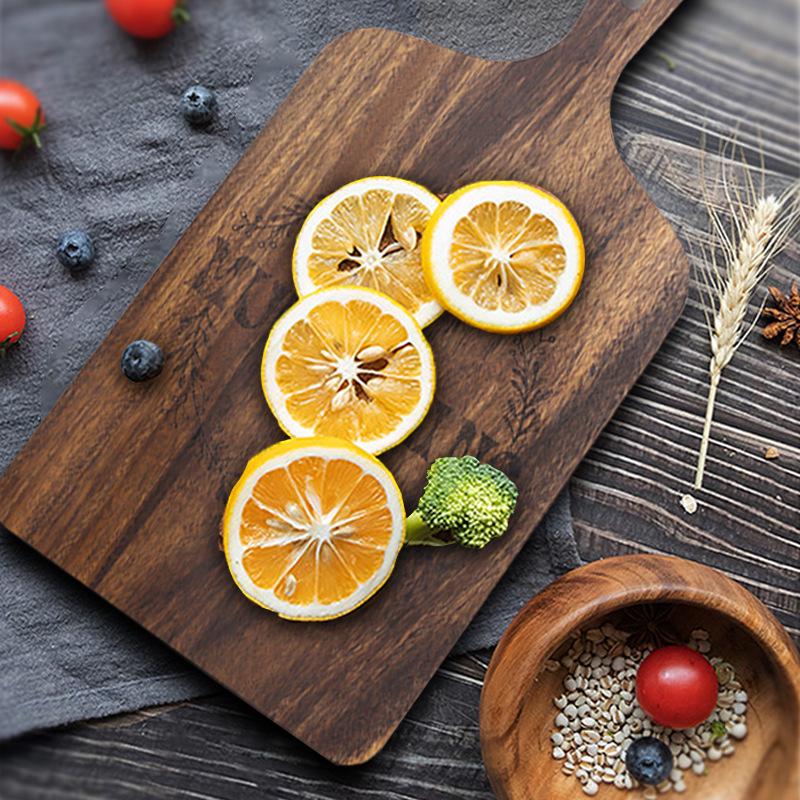Acacia Wood Handle Cutting Board & Tray - Perfect for Pizza, Steak, Fruit, and Bread