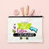 Thank Super Teacher Print Makeup Bag Travel Toiletries Storage Pouch School Pencil Bags Gift for Atsem Avs Aesh Maitress Maitre