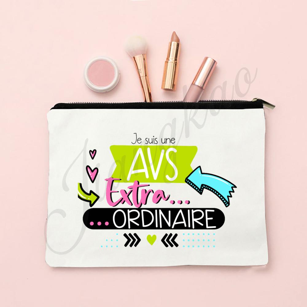 Thank Super Teacher Print Makeup Bag Travel Toiletries Storage Pouch School Pencil Bags Gift for Atsem Avs Aesh Maitress Maitre