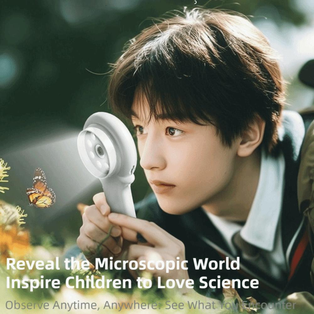 Portable Handheld Digital Microscope HD Mini Portable Microscope Kids Microscope Coin Magnifier
