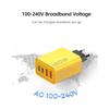 120W Fast Charging 4 Ports Mobile Phone Charger QC3.0 USB Type C Chargers Dual PD Wall Adapter EU/US Plug for IPhone16 15 Xiaomi