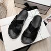Thick-soled slippers women's new casual flat-bottomed beach cross-over with cool slippers large size