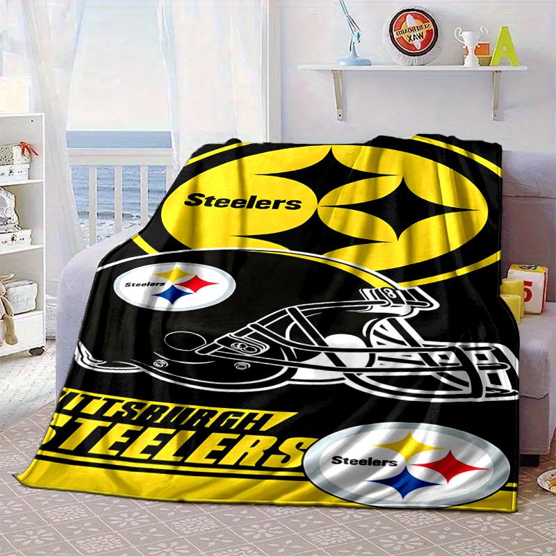 Pittsburgh Steelers Portable Blanket/Soft Blanket Bedding Blanket Suitable for Travel Camping Living Rooms Offices Sofas Fan Gifts