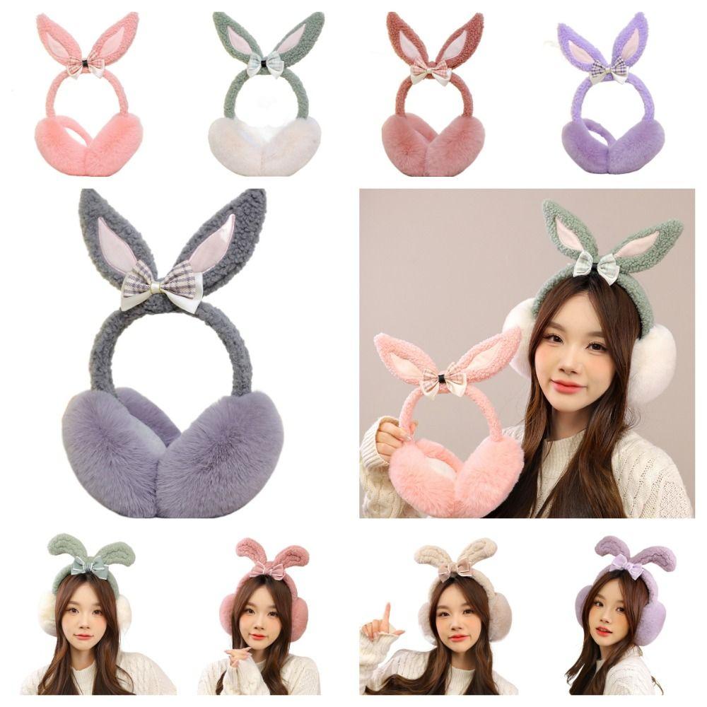 

Rabbit Ear Women Earmuff Thick Cute Earflap Comfortable Kids Ear Cover Outdoor B