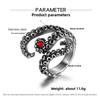 Meier Men's Octopus Ring - Adjustable Open Design, Trendy & Punk-inspired Squid Ring