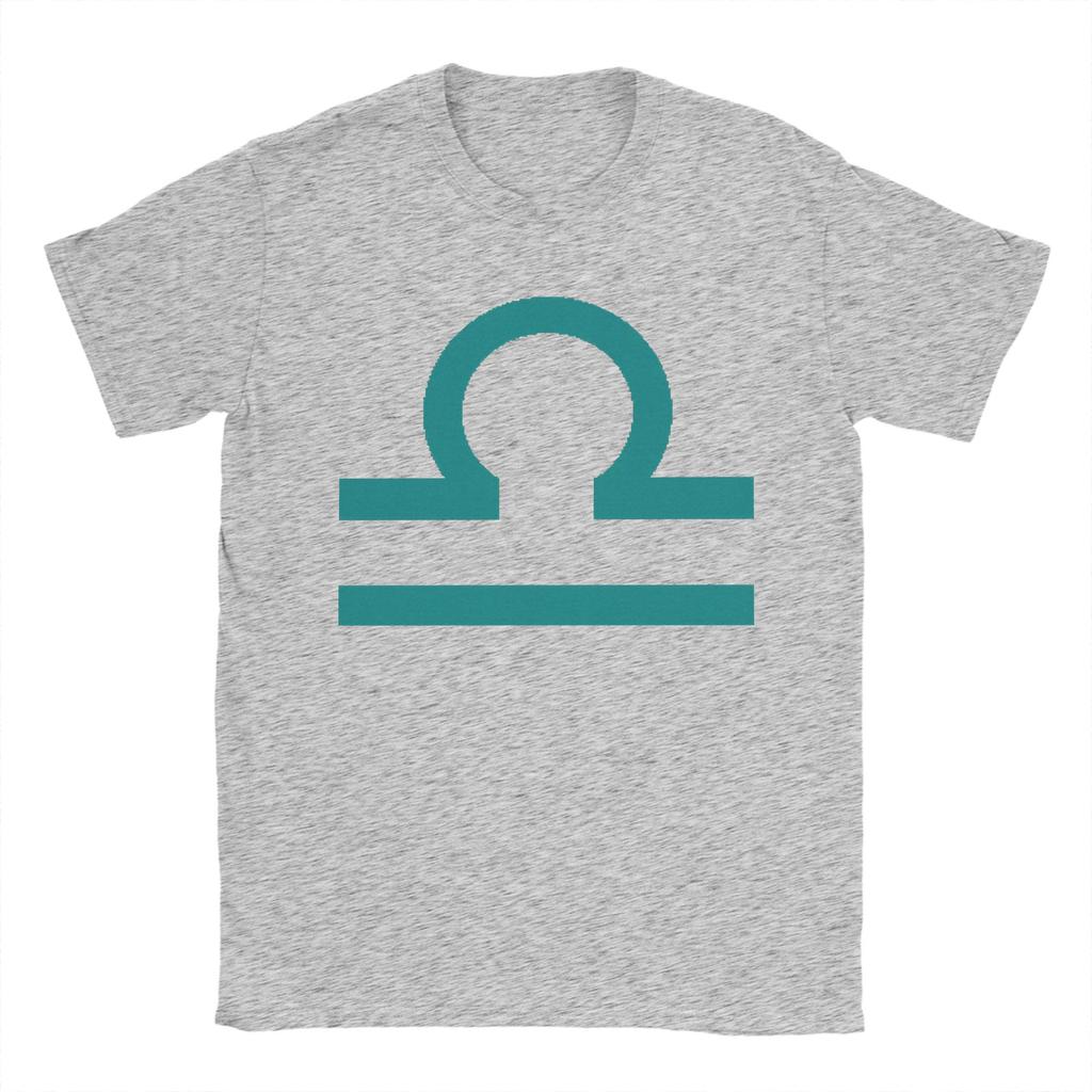 Humor libra teal sign latula terezi pyrope T-Shirt for Men Round Collar 100% Cotton T Shirts Short Sleeve Tees Clothing