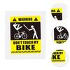 Dont Touch My Bike Bike Sticker, 3D Funny Scratch Resistant Reflective Warning Sticker for BMX, Mountain Road Bike Accessory