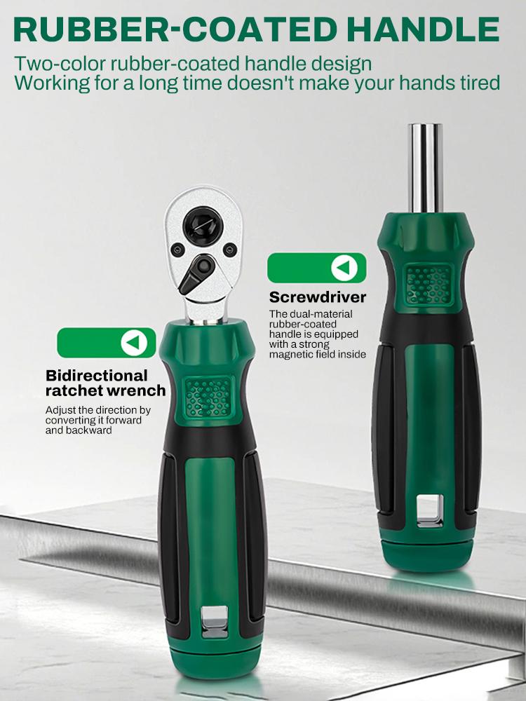 40 in 1 Screwdriver Ratchet Wrench Kits with 6.3mm Screwdriver Extendion Rod DIY Household Repair Tools Magnetic Screwdriver Set