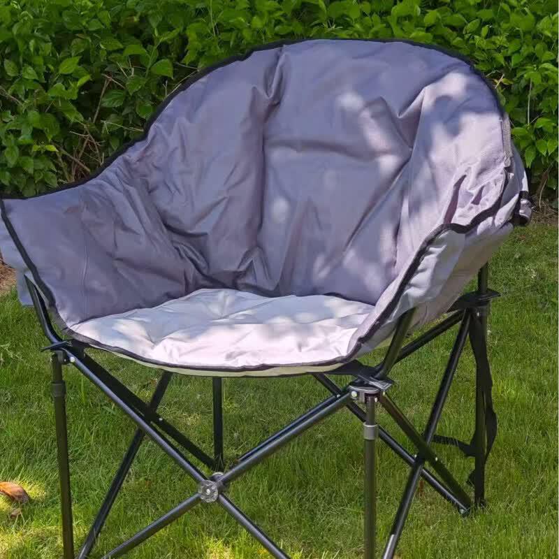 OIMG Portable Folding Padded Moon Camping Chair