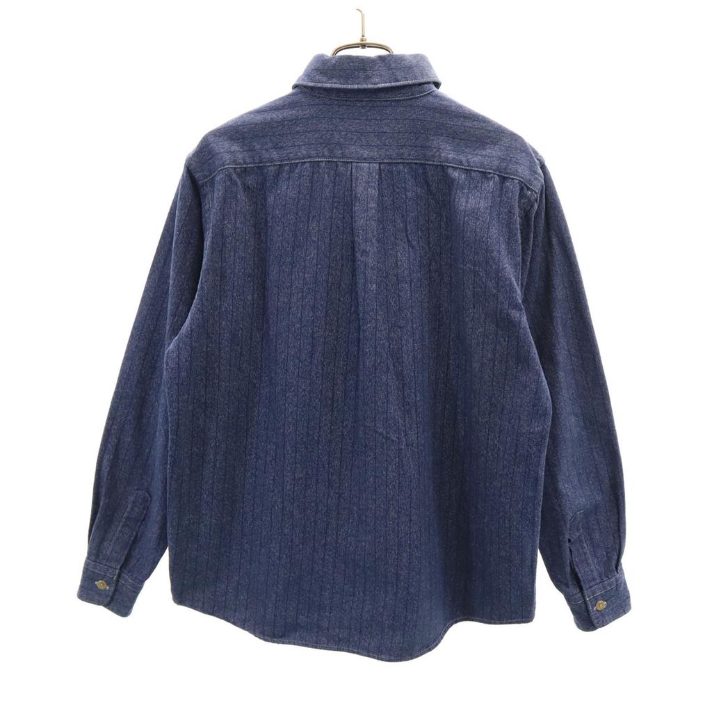 AT-DIRTY made in Japan Striped Pattern Long sleeve Denim shirt M Indigo Men's Used