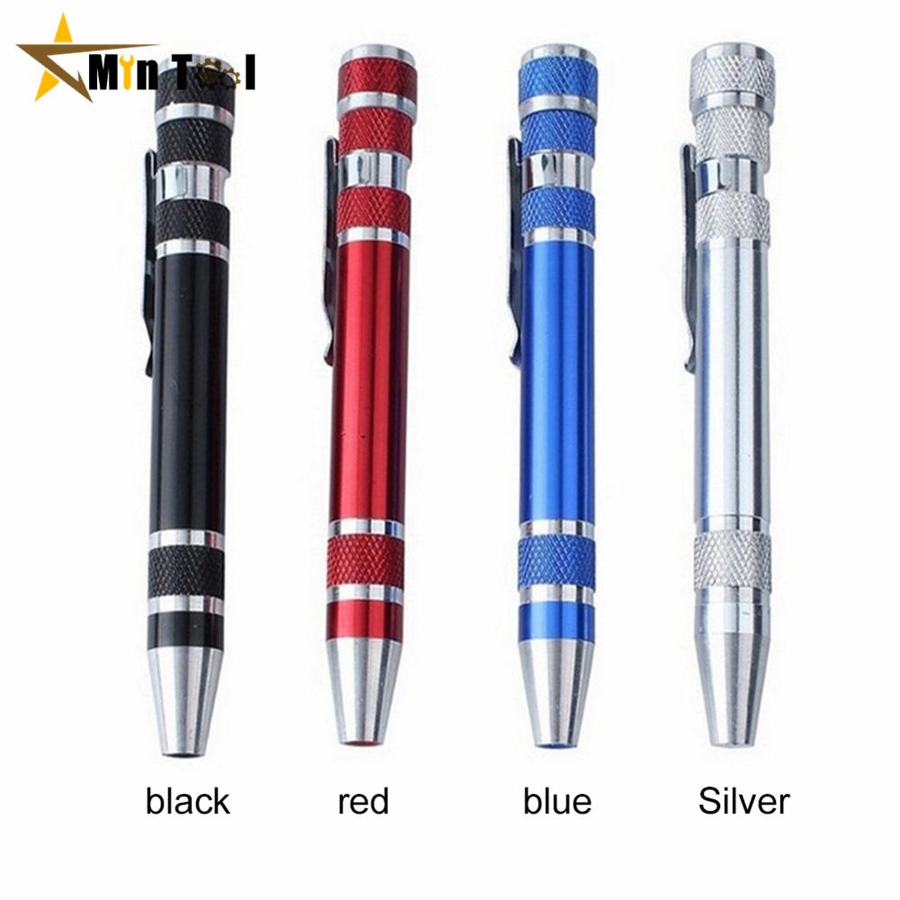 Multifunktion 8 in 1 Tasche Präzisions-Mini-Schraubendreher Stift Reparaturwerkzeuge Set Mini-Schraubendreher Stift Reparatur Handwerkzeug Sets