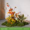 Luxury Faux Green Plant and Flower Decor - Indoor Moss and Grass Clusters for Elegant Landscaping.