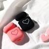 Cute Heart Couples Case Hard PC Earphone Case Cute Design Charging Box Case  FOR Airpods 2