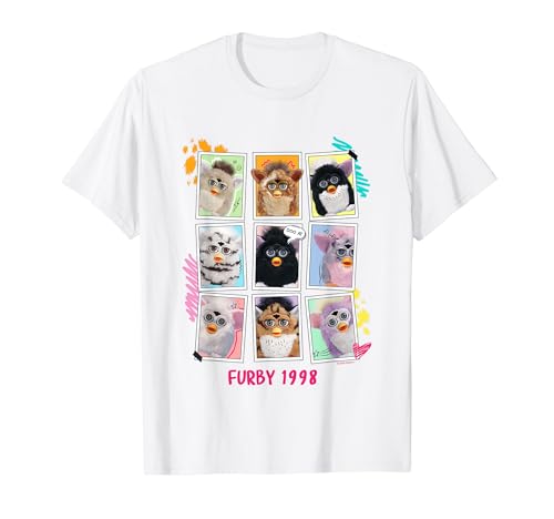 Furby 1998 Doo Ay Vintage Pictures Collage T-shirt