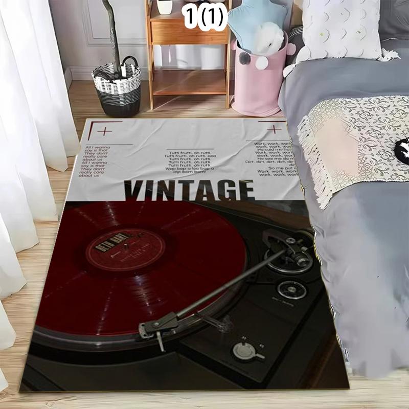 

2D Classical Music Vintage Vinyl Record Area Rug,Carpet Rug for Living Room Bedroom Sofa Decoration,Kid Play Non-slip Floor Mat 50X80CM