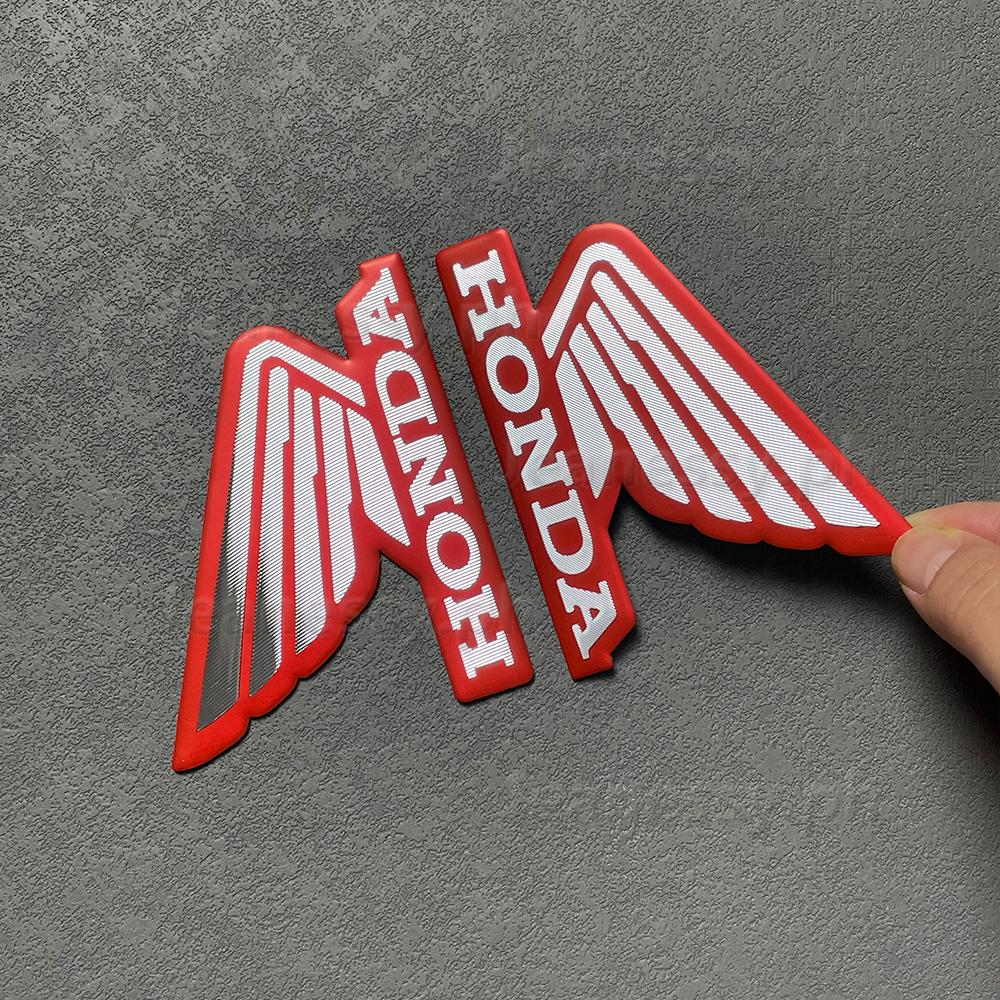 AAADG1 For Honda Wings Logo Aluminum Metal Sticker 3D Car Modification Decal Fuel Tank Decor Sticker