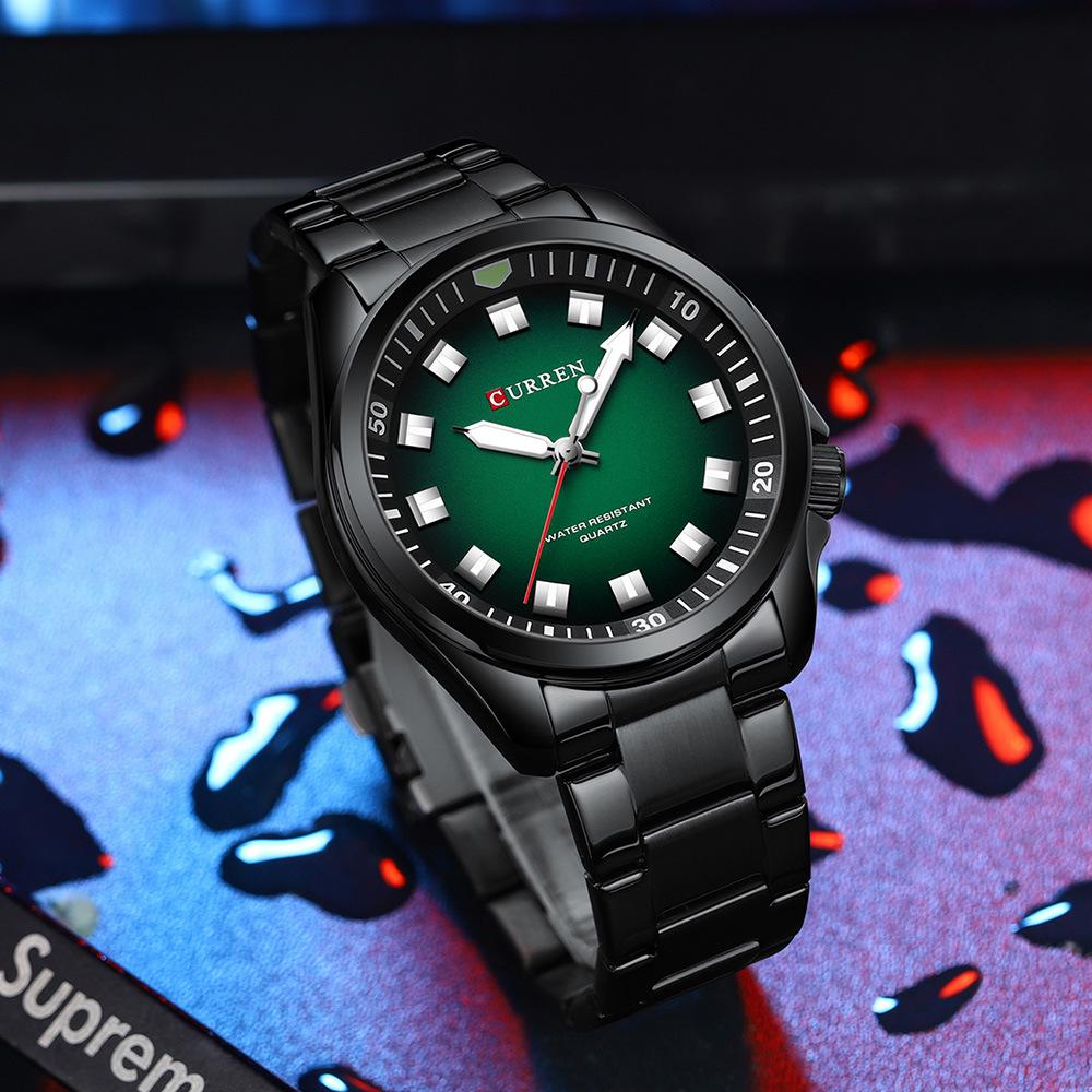 CURREN 8451 Men's Waterproof Business Quartz Watch with Steel Band
